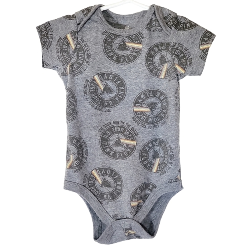 K1274 * Pink Floyd Dark Side of the Moon Graphic Bodysuit Size 12M
